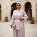 Shimmer Embroidered Collar Suit