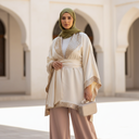 Embroiderd Satin Poncho