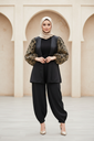 Lace Embroidered Sleeve Jacket