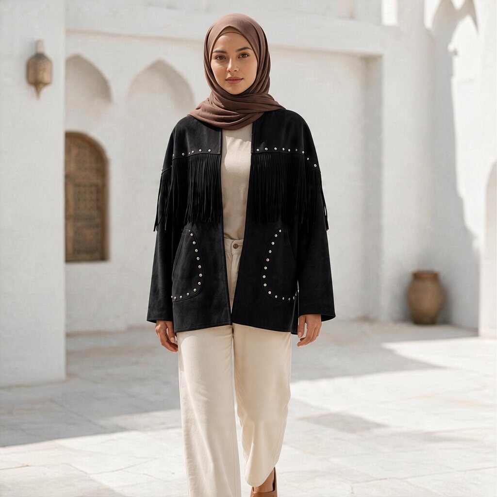 Suede Fringe Jacket