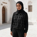 Diamond Cutout Zip Jacket(C)