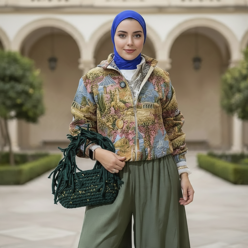 Printed Zip Jacket