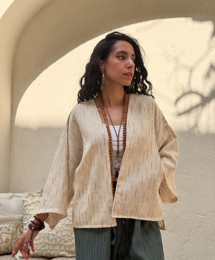Linen Knitted Kimono