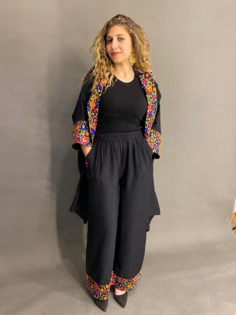 Embroidered Linen Suit
