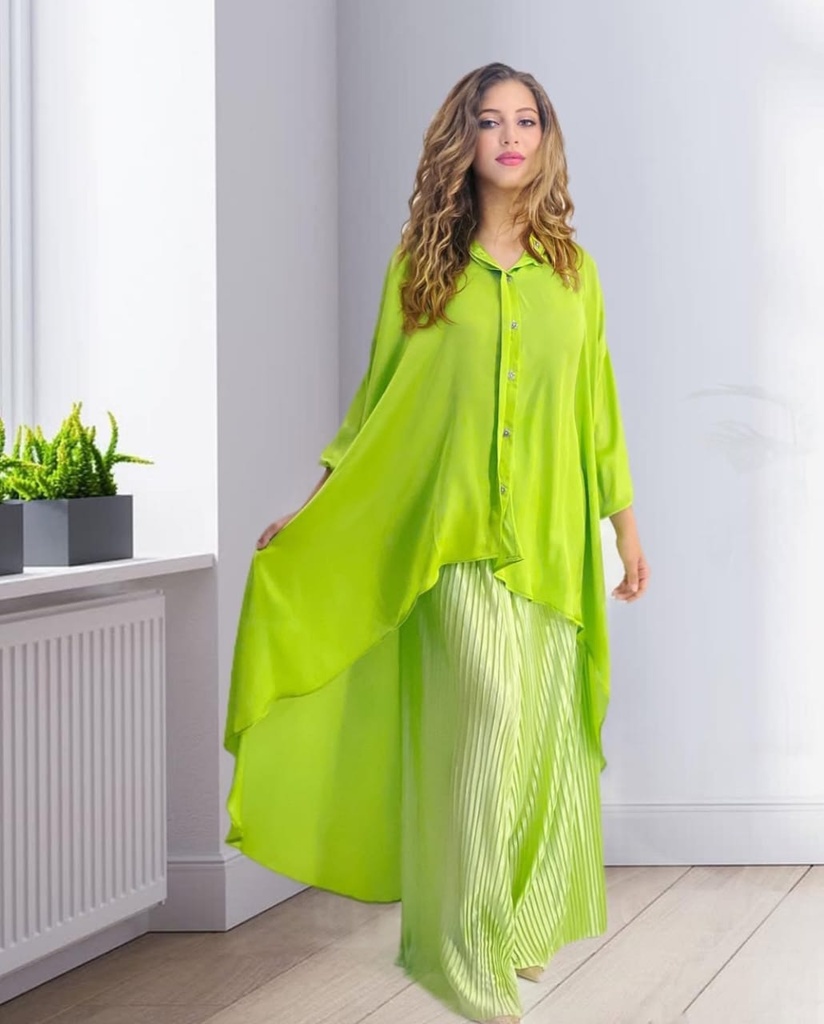 Pistachio Pleated Pants Set