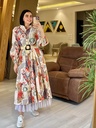 Arabian Print Linen Dress