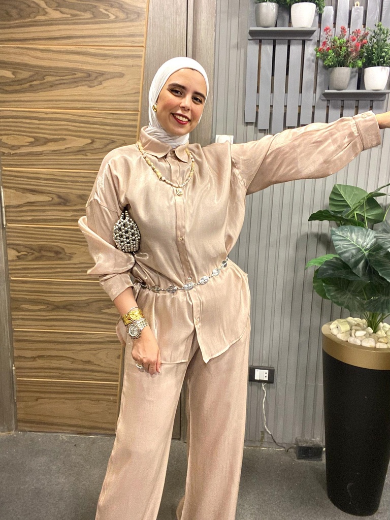 Easy on Metallic Two Piece Set