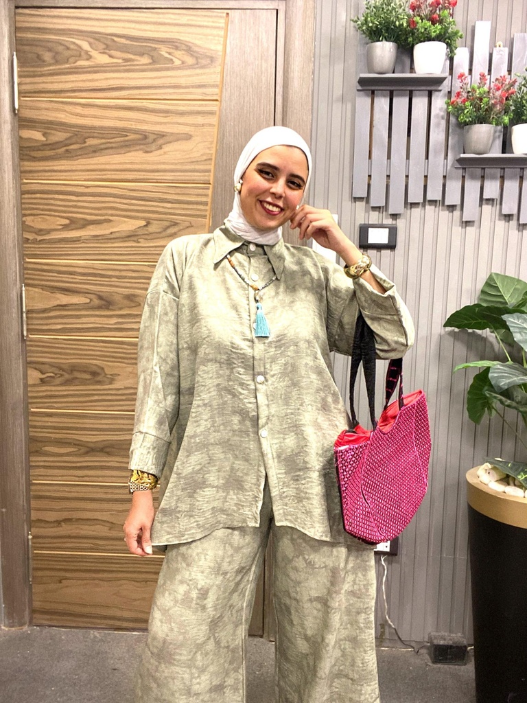 Teal Combo Tie Dye Pants Set