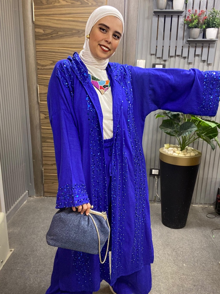 Beaded Linen Kimono