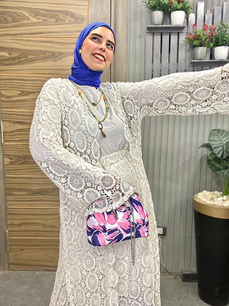  Portrait Guipure Lace Skirt Set