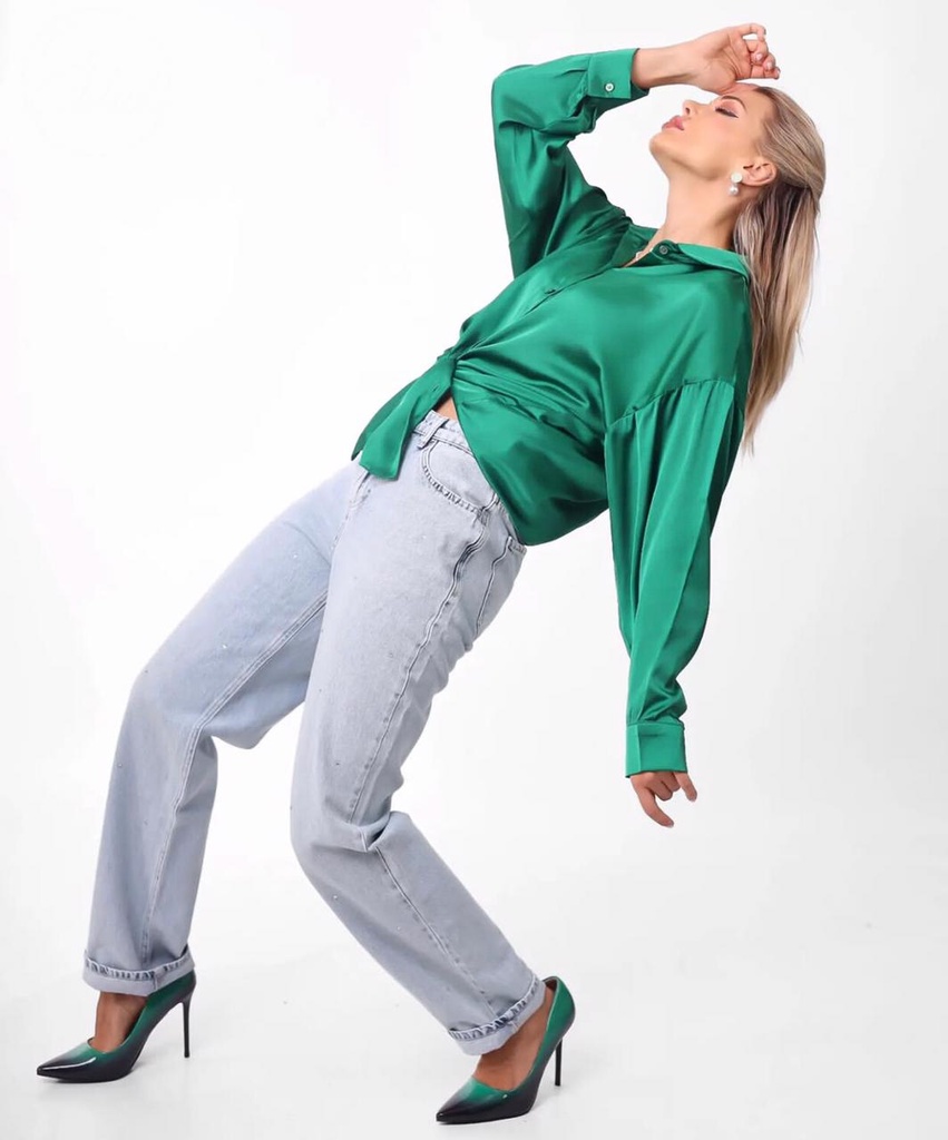 Satin Plain Classic Shirt