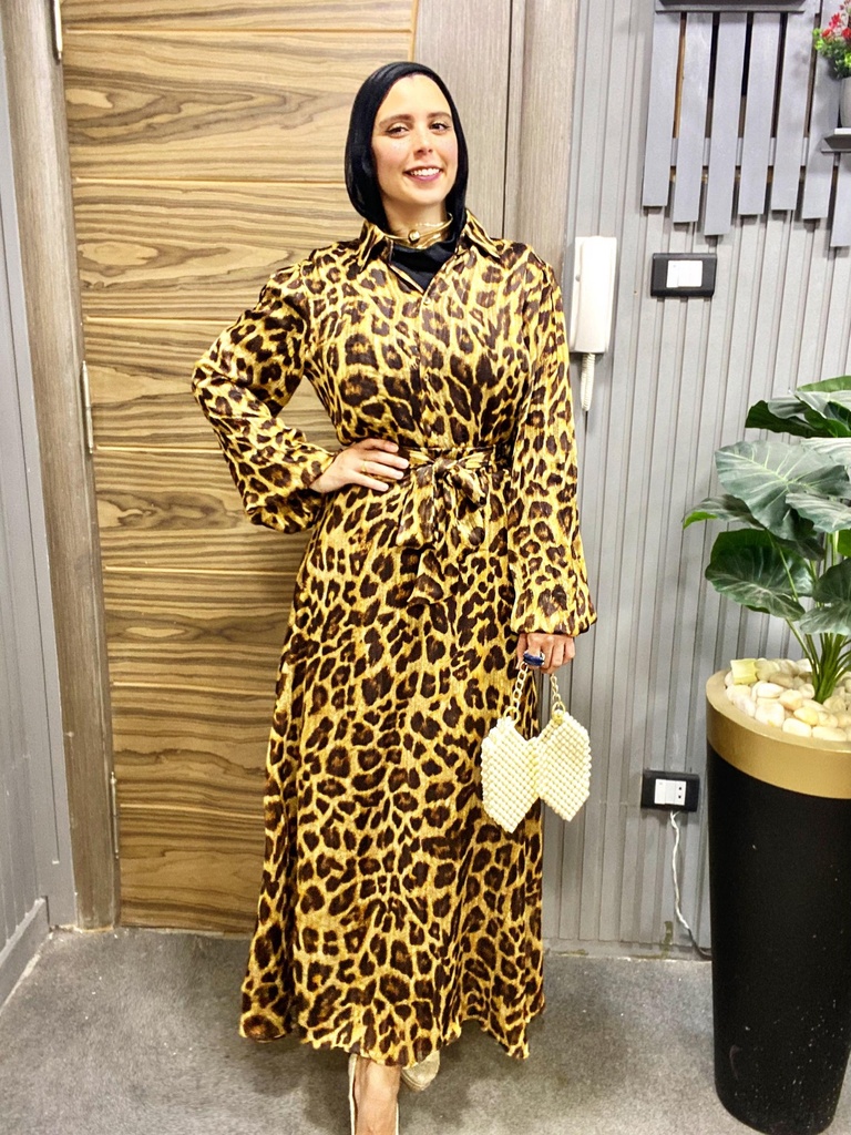 Leopard Chiffon Skirt-Set