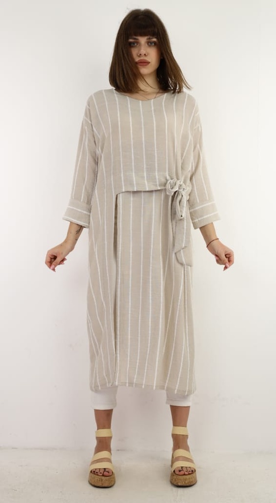 Bow Tie Striped Dress