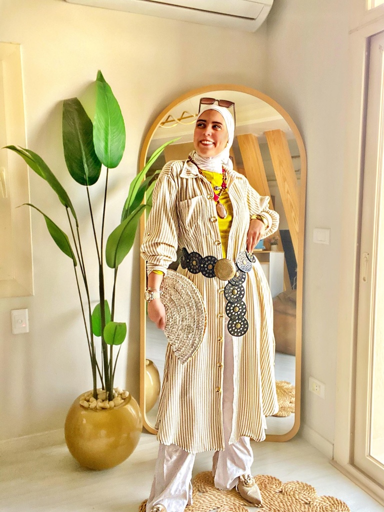 Multi Stripe Shirt Dress