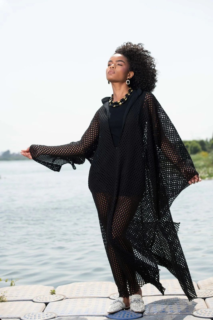 Remal Crochet Cover-Up Dress