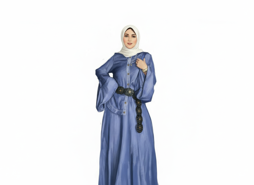 Denim Skirt Style Set