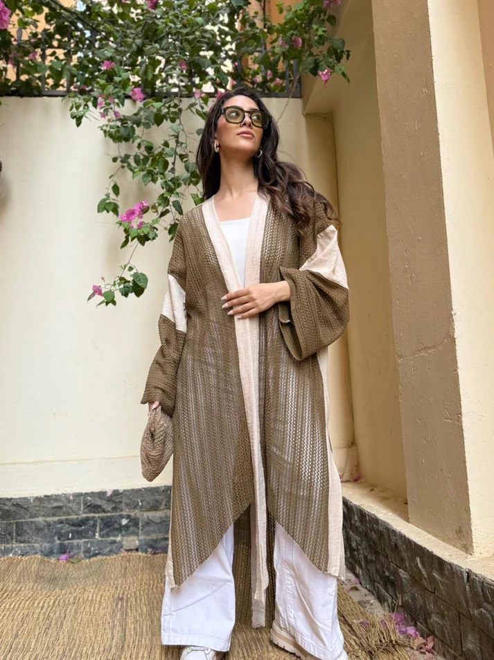 Solina Linen Crochet Cardigan