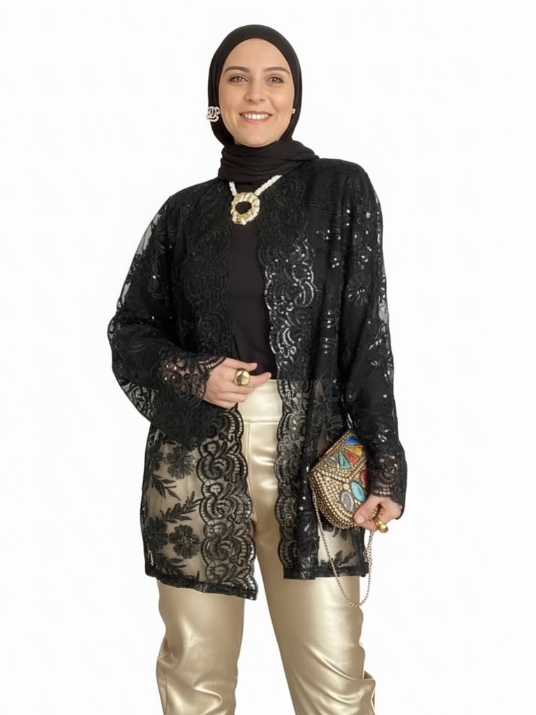 Tull Embroidery Evening Jacket