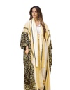 Embroidered Indian Linen-Chiffon Kaftan