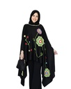 Knitted Floral Crochet Cape