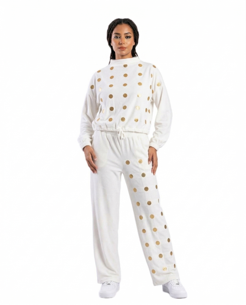 Gold Circle Detailed Suit