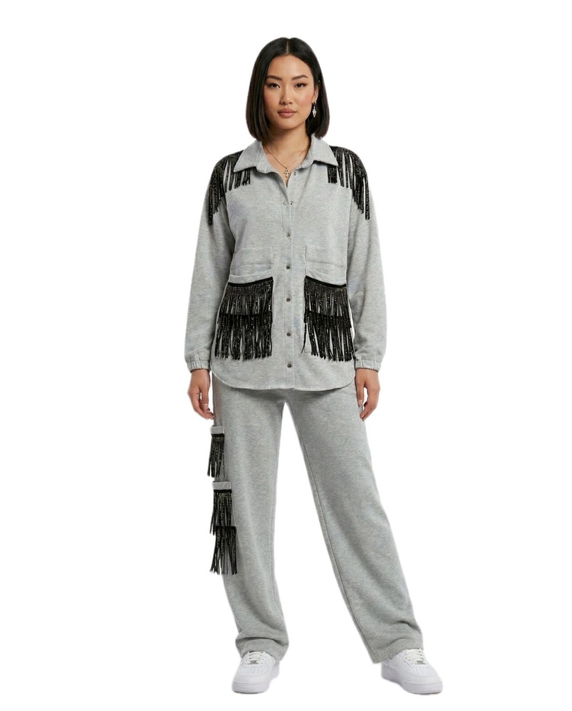 Fringe Rhinestone Suit