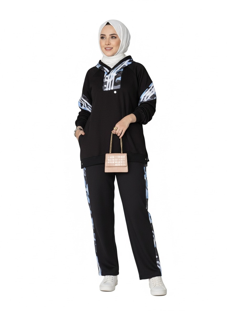 Camo Detail Sweat Suit