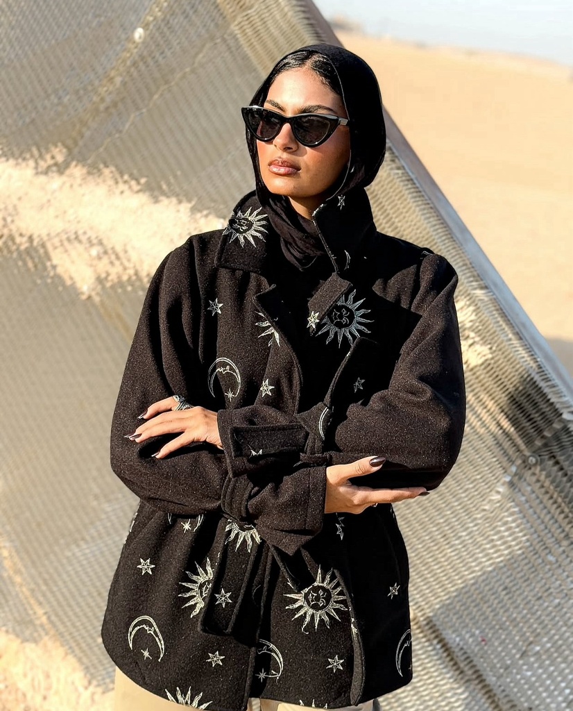 Astro Print Wool-Blend Jacket