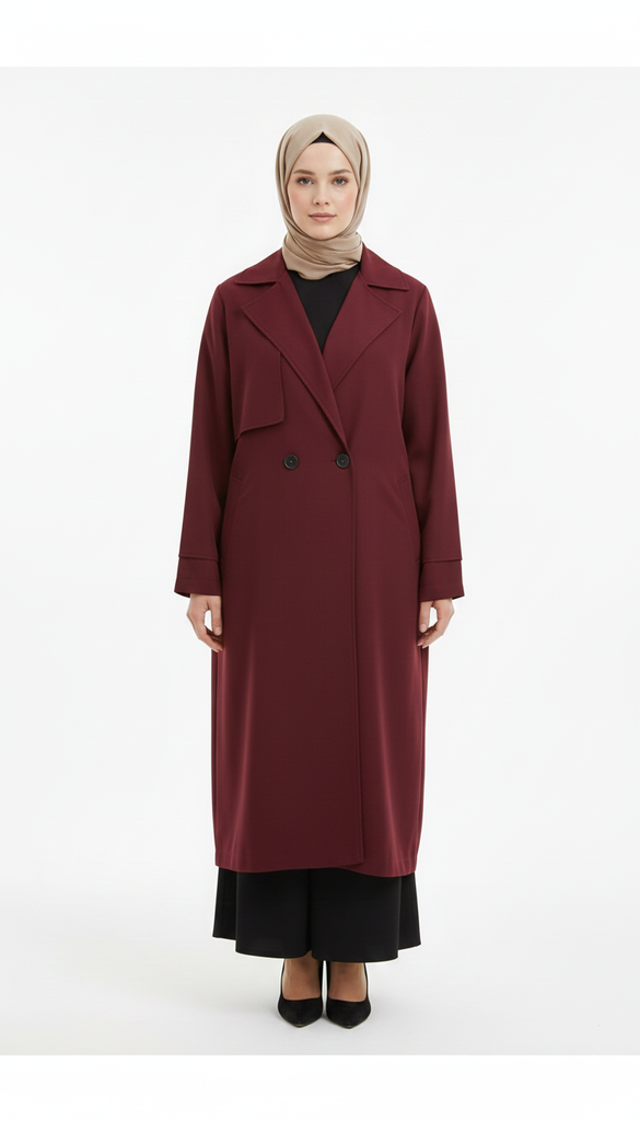 Double-Breasted Wool Coat