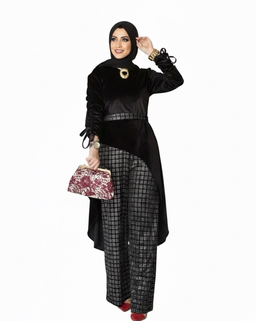 Velvet Shimmer Check Set