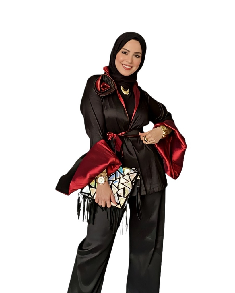 Metallic Chest-Flower Suit