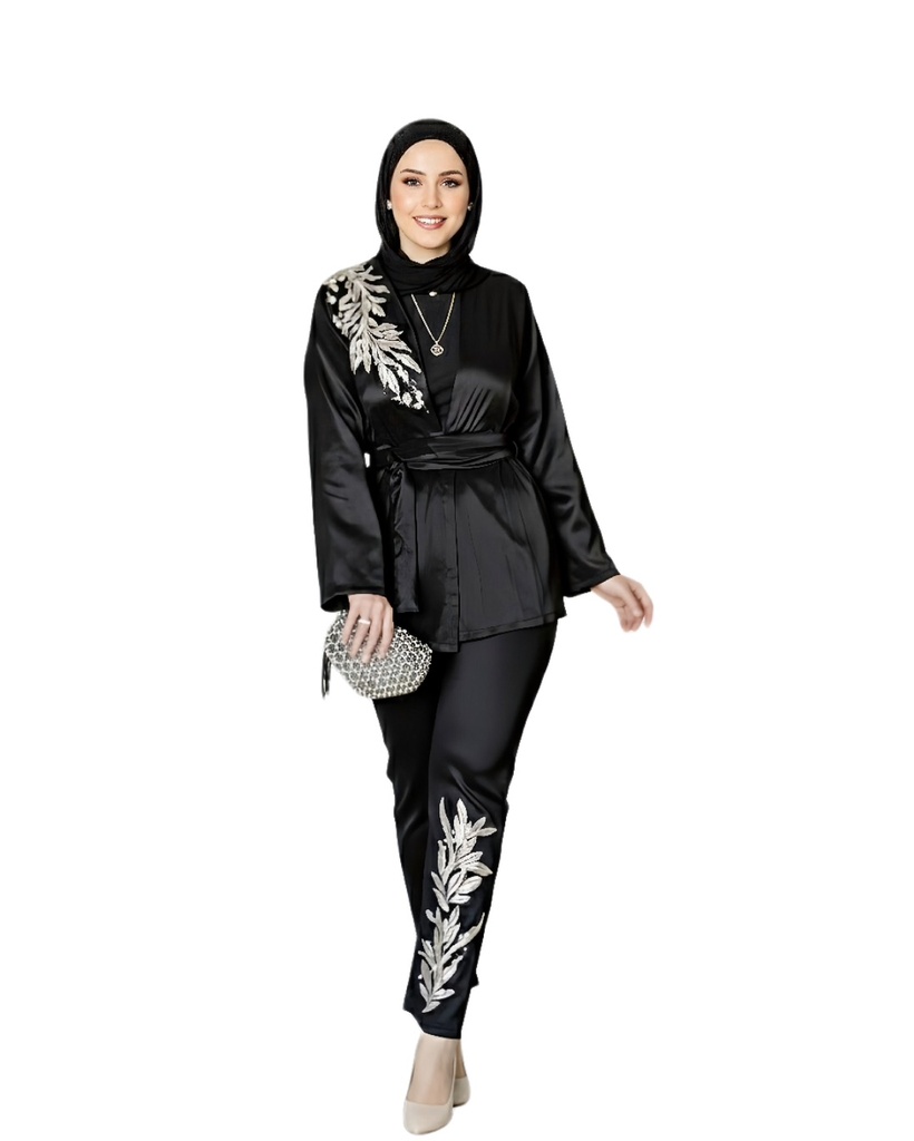 Shoulder-Embroidered Suit