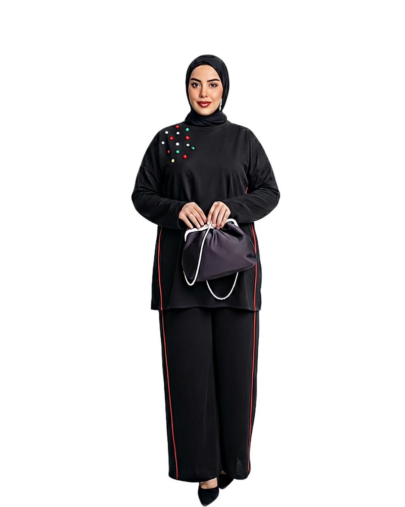 Leopard Print Embellished Suit