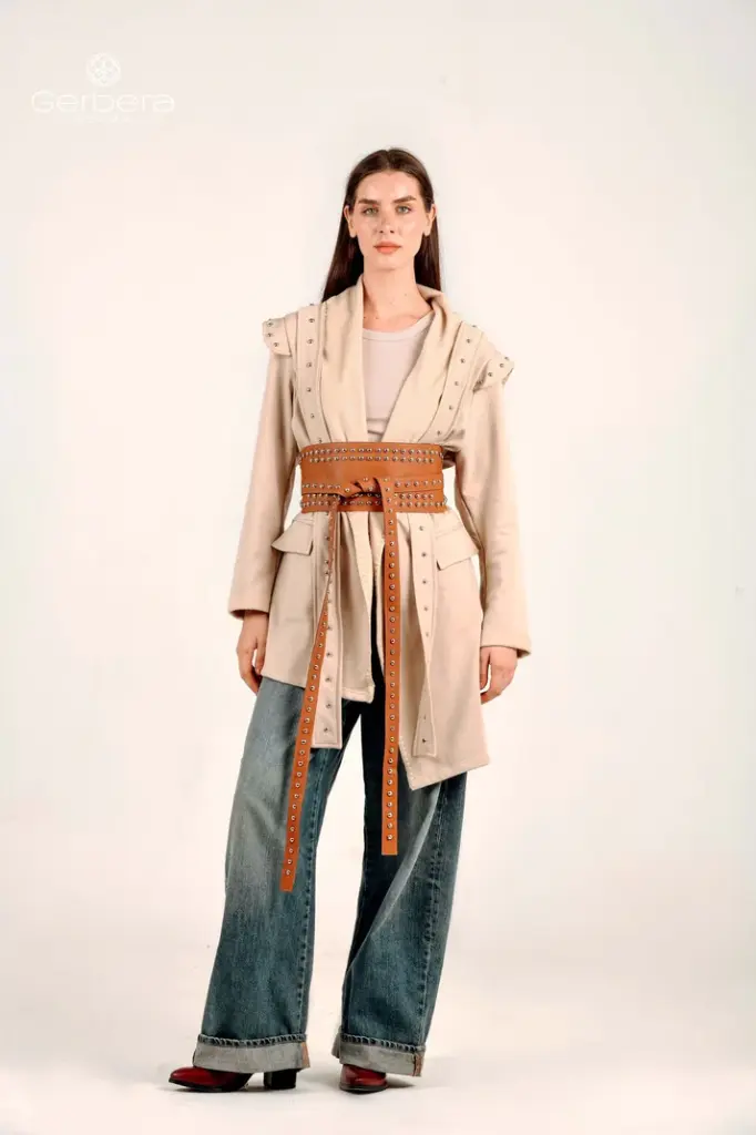  Belted Padded  Jacket