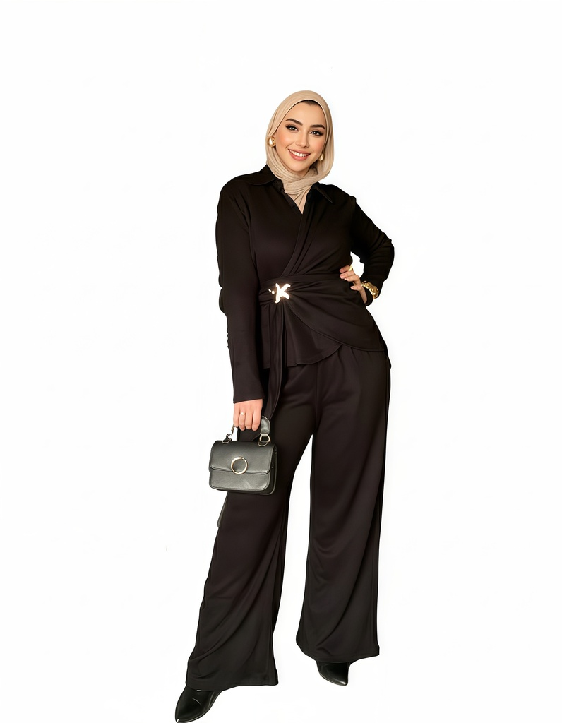 Cozy Textured Knit Suit