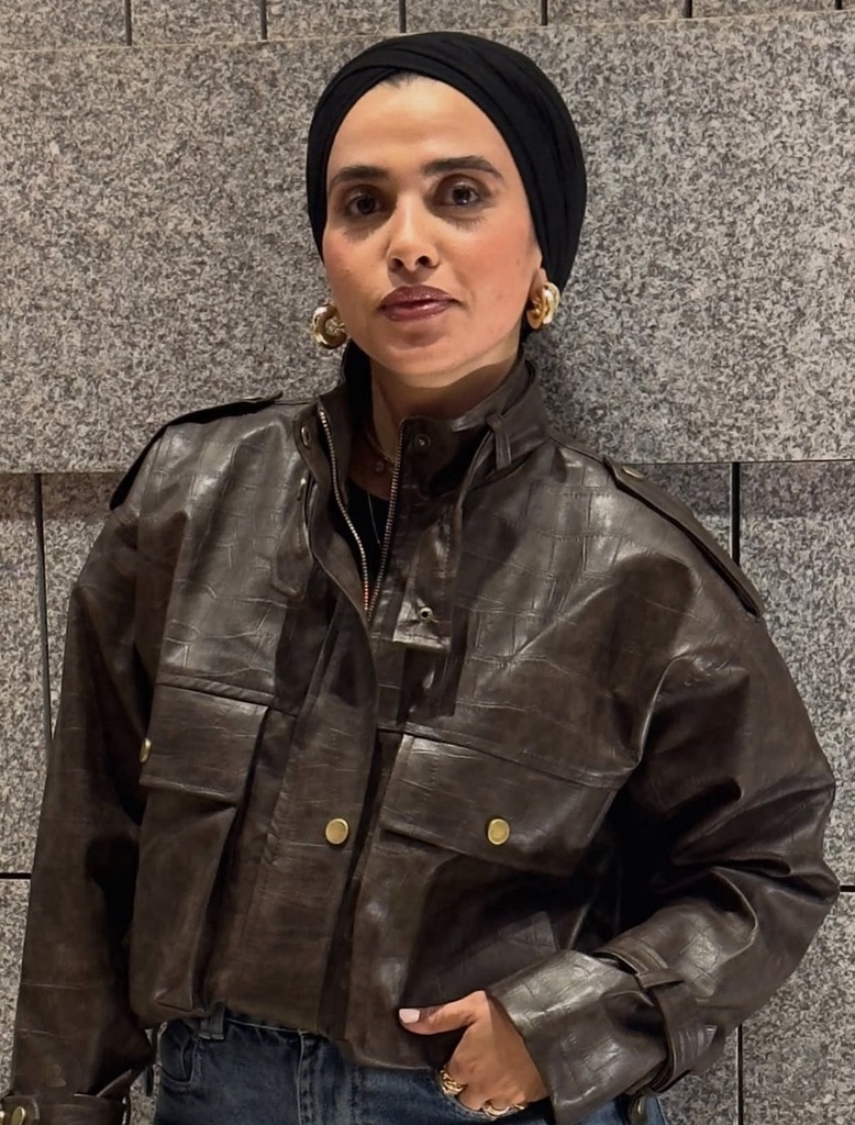 Front Pockets Leather Jacket