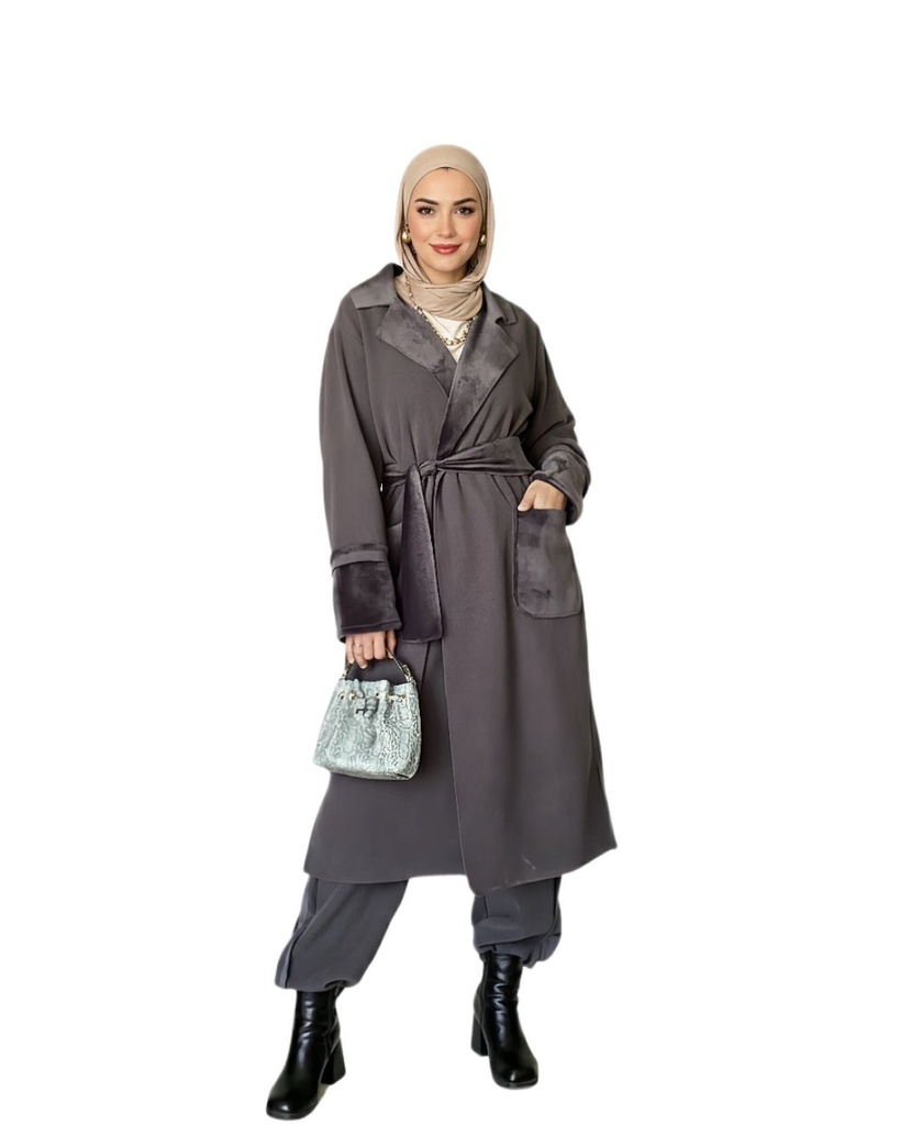 Textured Long Coat Suit