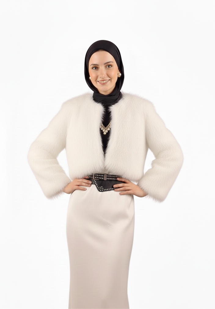 Elegant Chic Faux Fur Skirt Set