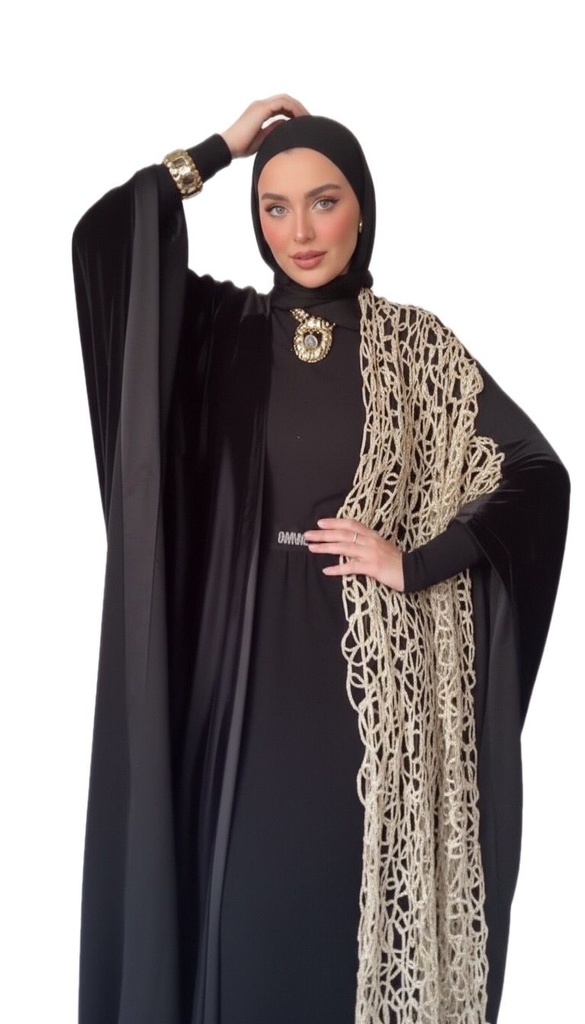 Sheer Lace Panel  Kaftan