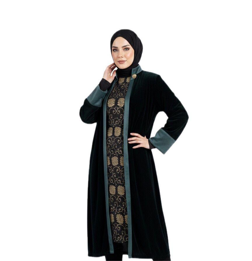 Decorated Dress Velvet Cardigan