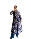 Floral Print Buttoned Coat
