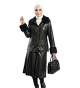Faux Leather Fur-Trim Skirt Set