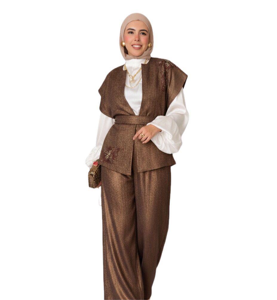 Embroidered Shimmer Wool Suit