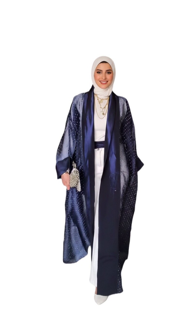 Elegant Sheer Dotted Kaftan