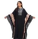 Sequined Fur-Sleeve Kaftan