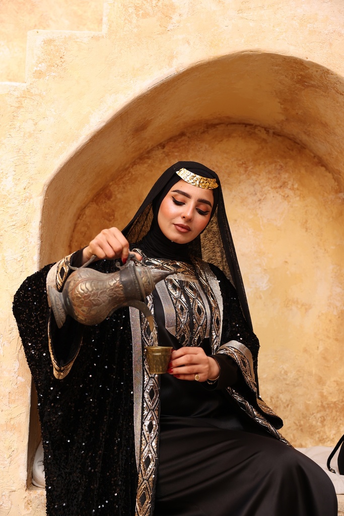 Pharaonic Embroidered Sequin Kaftan