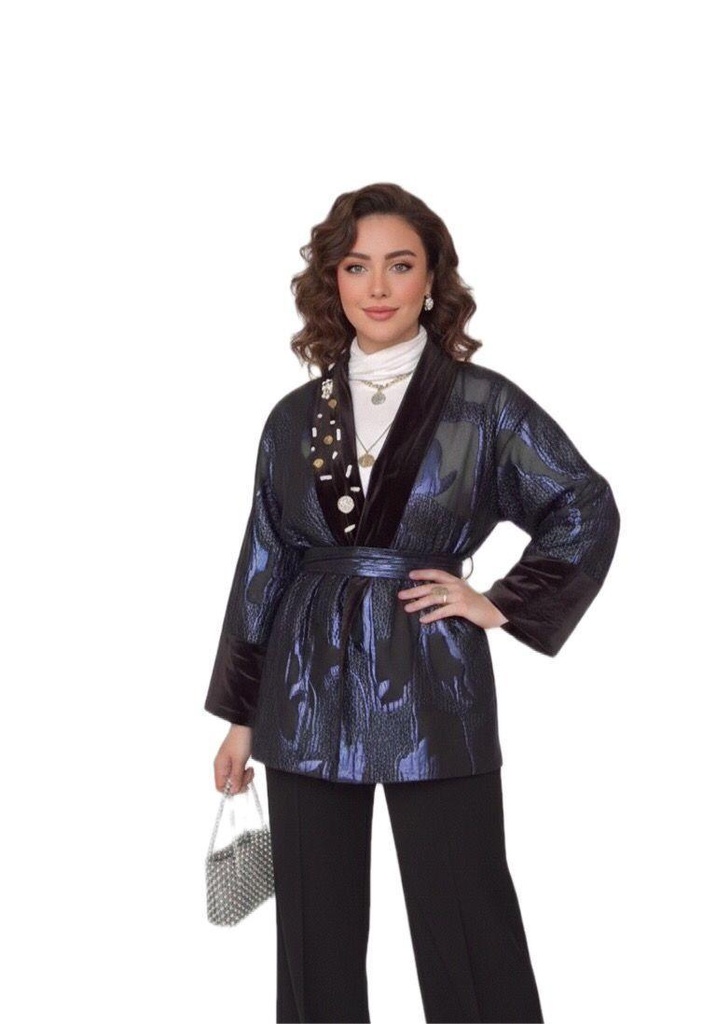 Organza Jacket Embellished Pantsuit