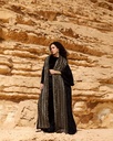 Royal Gold-Embroidered Velvet Kaftan