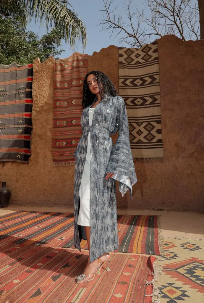 Abstract Sequin Kaftan