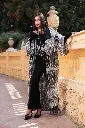 Embellished Sequin Mesh Kaftan